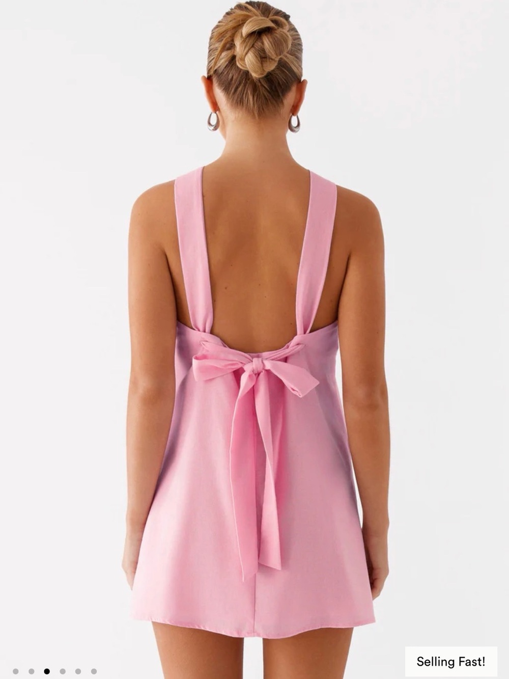Peppermayo Pink Knotted Halter Mini Dress💖 WORN ONCE - Picture 2 of 4